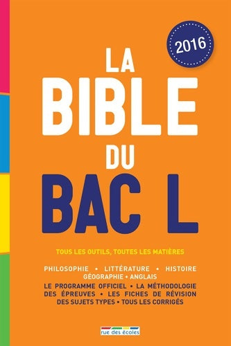 Livrenpoche : La bible du bac L 2016 - Collectif - Livre