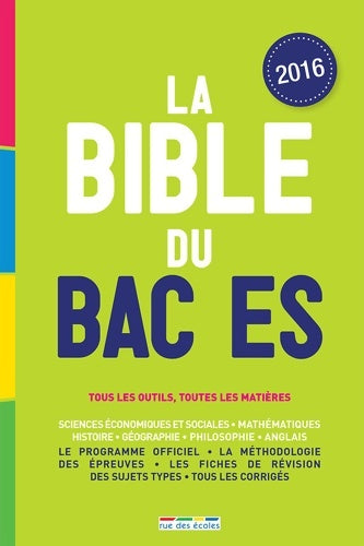 Livrenpoche : La bible du bac ES 2016 - Collectif - Livre