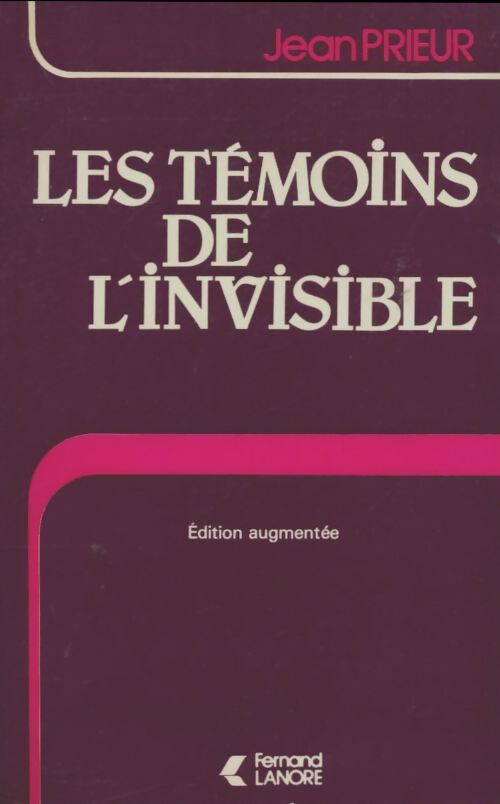 Livrenpoche : Les témoins de l'invisible - Jean Prieur - Livre