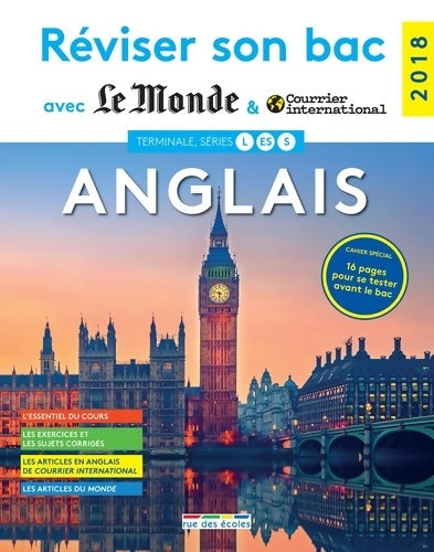 Réviser son bac avec le monde : Anglais 2018: Terminale ES L et S - Collectif - Livre