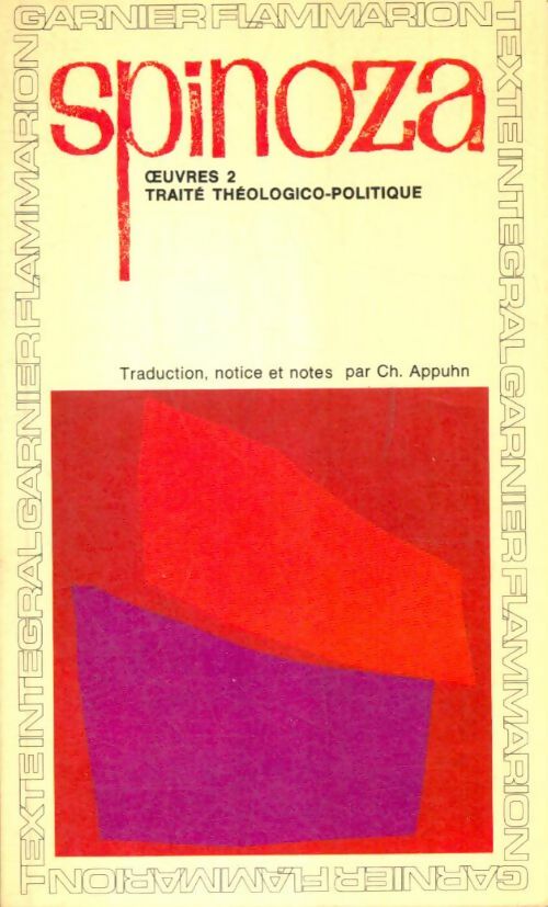Livrenpoche : Oeuvres Tome II : Traité théologico-politique - Baruch Spinoza - Livre