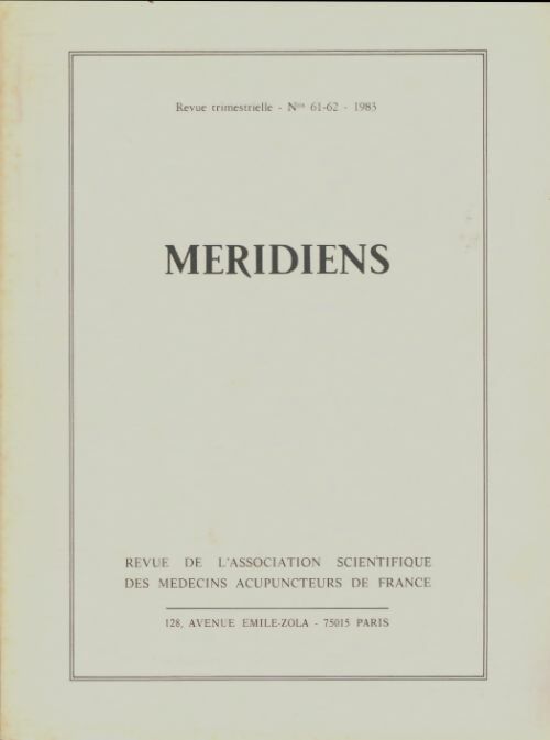 Livrenpoche : Meridiens n°61-62 - Collectif - Livre