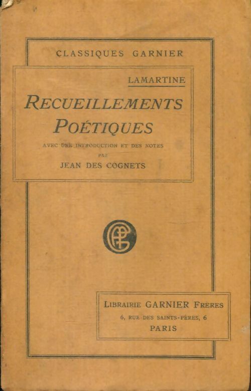 Livrenpoche : Recueillements poétiques - Alphonse De Lamartine - Livre