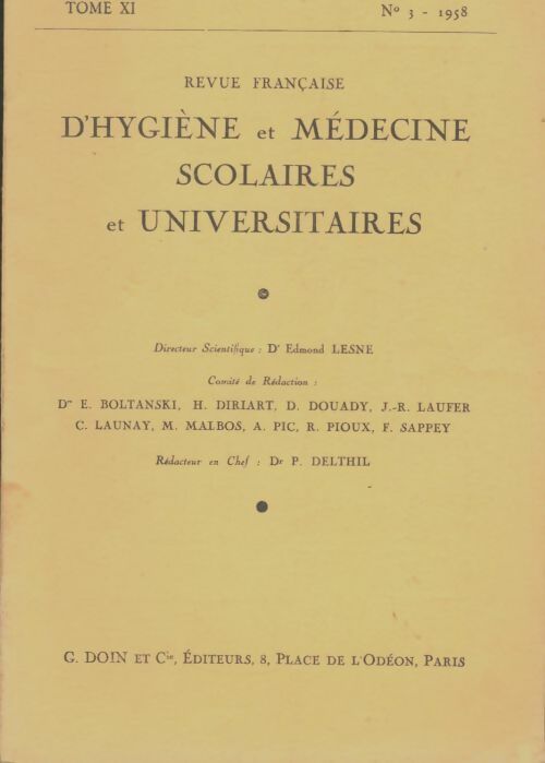 Livrenpoche : Revue d'hygiène et médecine scolaires et universitaires Tome XI n°3 - Collectif - Livre