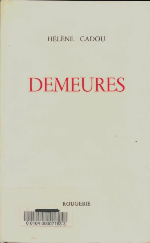 Livrenpoche : Demeures - Hélène Cadou - Livre