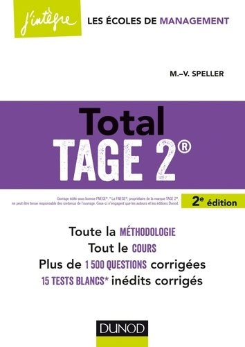 Livrenpoche : Total TAGE 2® - 2e éd. - Marie-Virginie Speller - Livre
