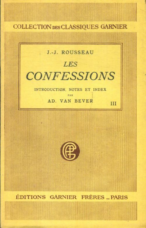 Livrenpoche : Les confessions Tome III - J.-J. Rousseau - Livre