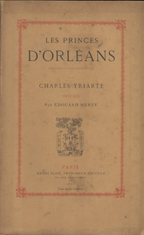Livrenpoche : Les princes d'Orléans - Charles Yriarte - Livre