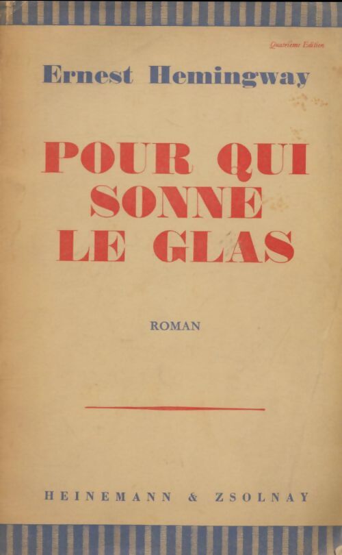 Livrenpoche : Pour qui sonne le glas - Ernest Hemingway - Livre