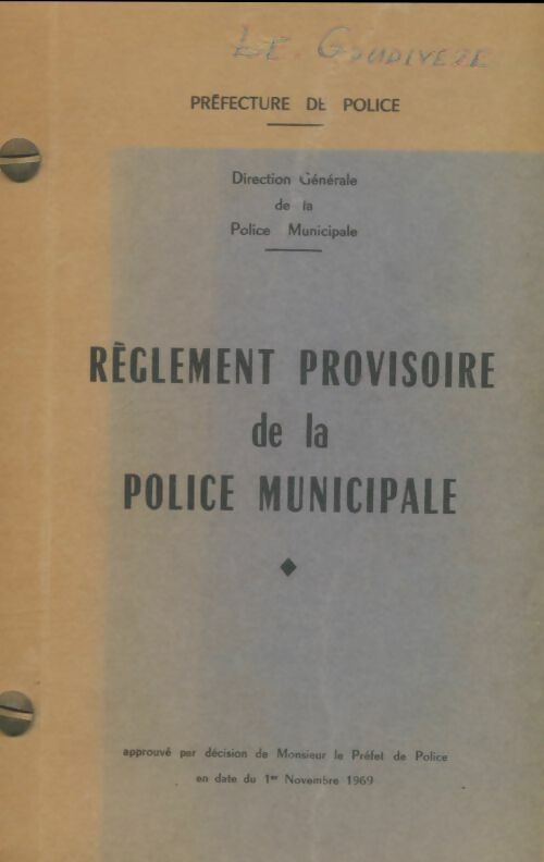 Livrenpoche : Règlement provisoire de la police municipale - Collectif - Livre