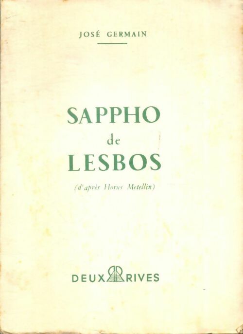 Livrenpoche : Sappho de Lesbos - José Germain - Livre