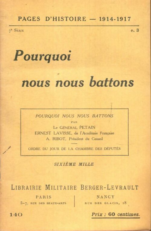 Livrenpoche : Pourquoi nous nous battons - Collectif - Livre