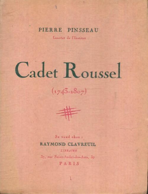 Livrenpoche : Cadet Roussel (1743-1807) - Pierre Pinsseau - Livre