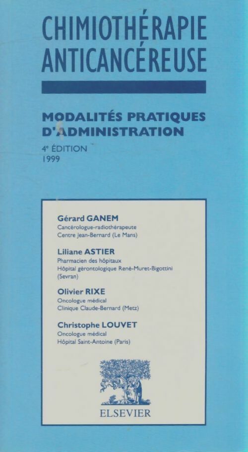 Livrenpoche : Chimiothérapie anticancéreuse - Collectif - Livre