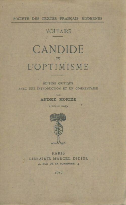 Livrenpoche : Candide ou l'optimisme - Voltaire - Livre
