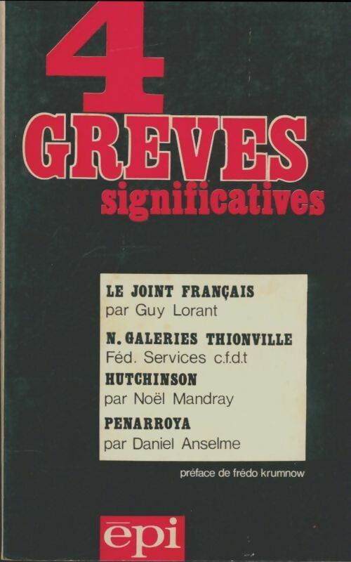 Livrenpoche : Quatre greves significatives - Collectif - Livre