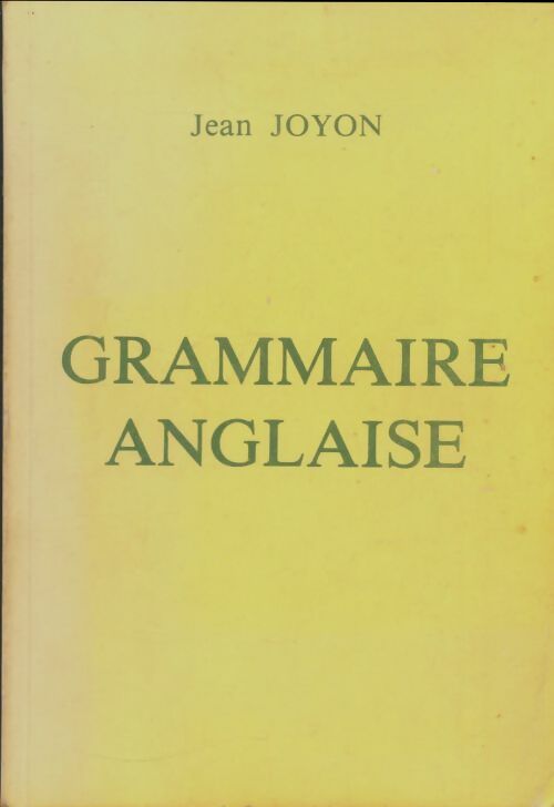 Livrenpoche : Grammaire anglaise - Jean Joyon - Livre