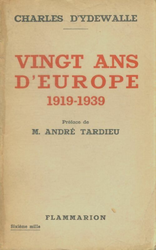 Livrenpoche : Vingt ans d'Europe. 1919 - 1939 - Charles D'Ydewalle - Livre