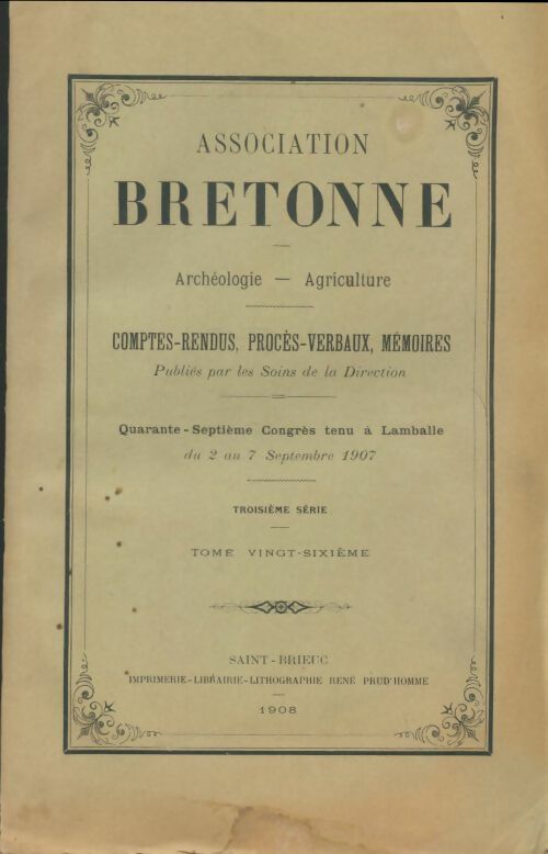 Livrenpoche : Association bretonne 1907 - Collectif - Livre