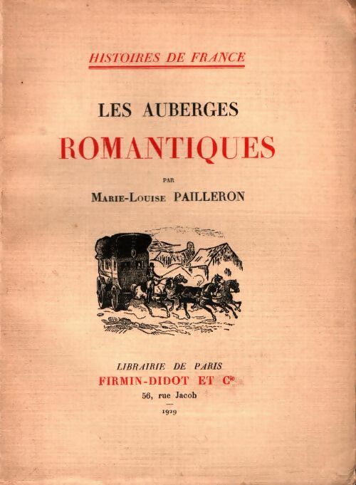 Livrenpoche : Les auberges romantiques - Marie Louise. Pailleron - Livre