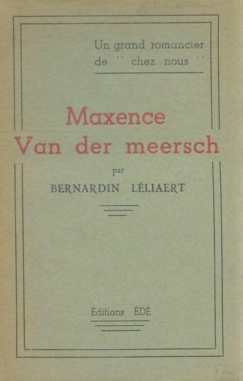 Livrenpoche : Maxence Van Der Meersch - Bernardin Léliaert - Livre