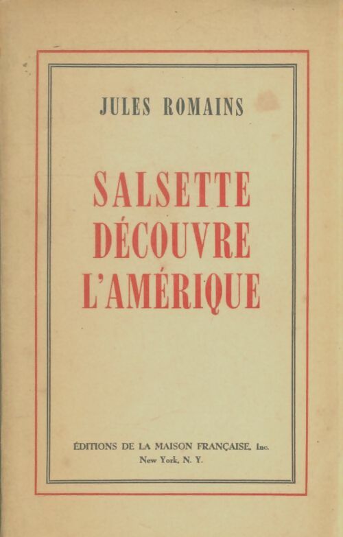 Livrenpoche : Salsette découvre l'Amérique - Jules Romains - Livre