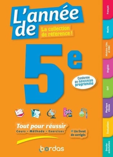 Livrenpoche : L'Année de 5e Tout pour réussir - Collectif - Livre