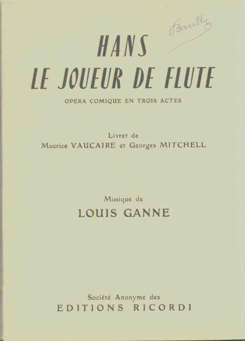 Livrenpoche : Hans le joueur de flute - Maurice Vaucaire - Livre
