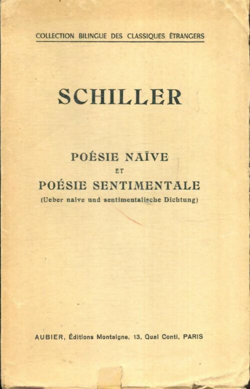 Livrenpoche : Poésie naïve et poésie sentimentale - Schiller - Livre