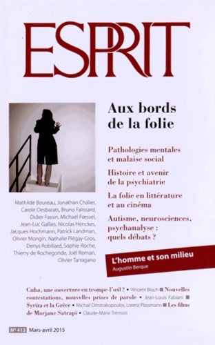 Livrenpoche : Esprit - Aux bords de la folie : Mars-avril 2015 - Collectif - Livre