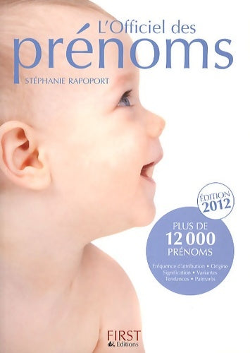 Livrenpoche : OFFICIEL DES prénoms 2012 - Stéphanie Rapoport - Livre