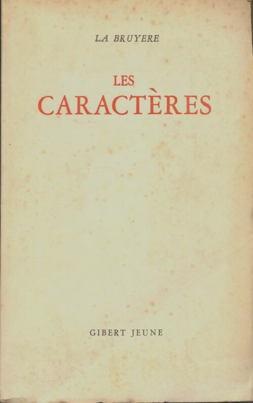 Livrenpoche : Les caractères - Jean De la Bruyère - Livre