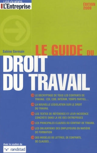 Livrenpoche : Le guide du droit du travail 2009 - Sabine Germain - Livre
