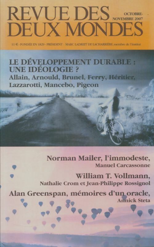 Livrenpoche : Revue des deux mondes octobre 2007 - Collectif - Livre