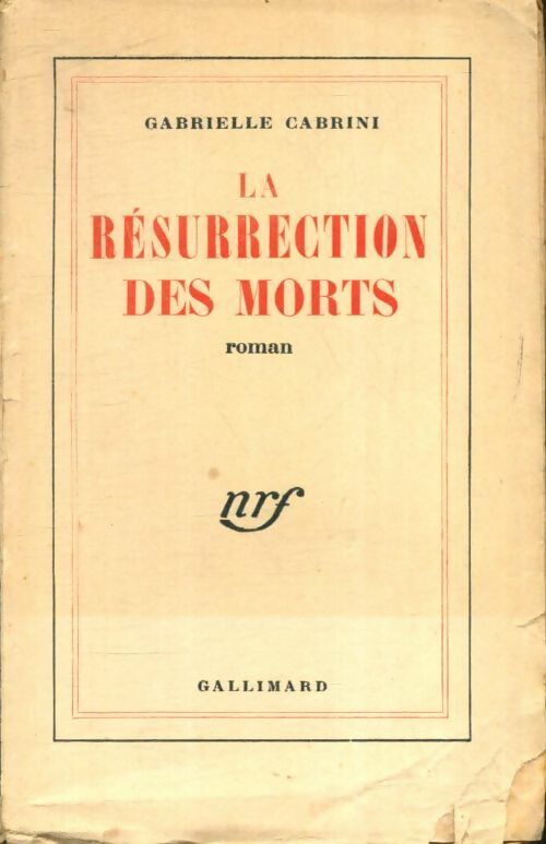Livrenpoche : La résurrection des morts - Gabrielle Cabrini - Livre