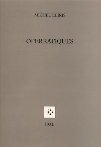 Livrenpoche : Operratiques - Michel Leiris - Livre