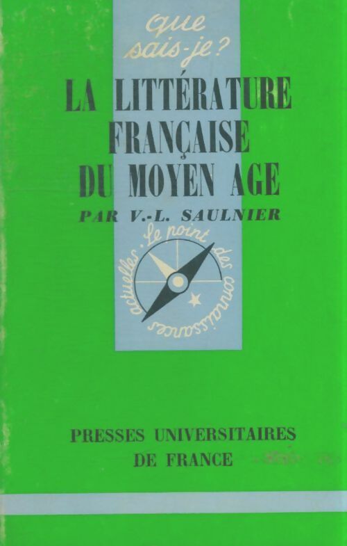 Livrenpoche : La littérature française du Moyen Age - Verdun-L. Saulnier - Livre