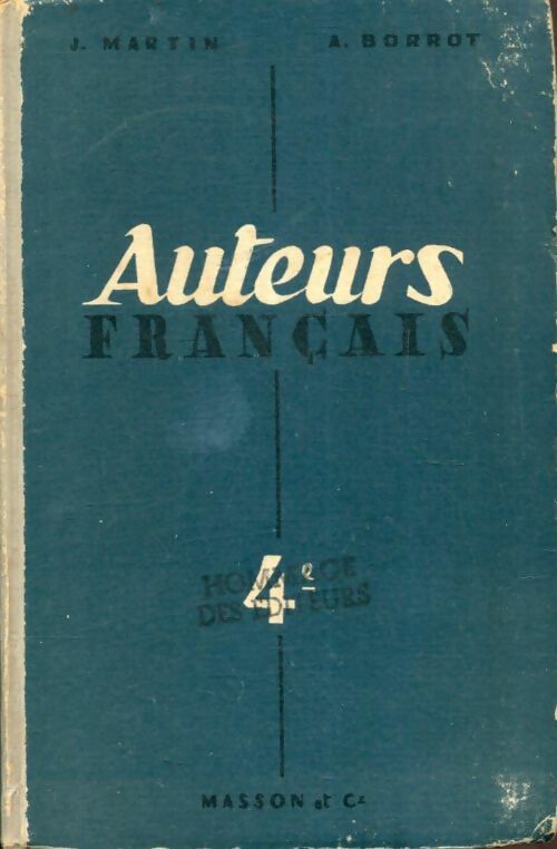 Livrenpoche : Auteurs français 4e - A. J.; Borrot - Livre