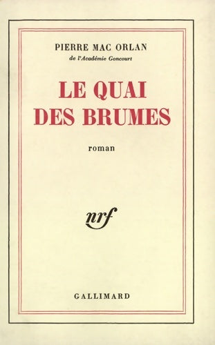 Livrenpoche : Le quai des brumes - Pierre Mac Orlan - Livre