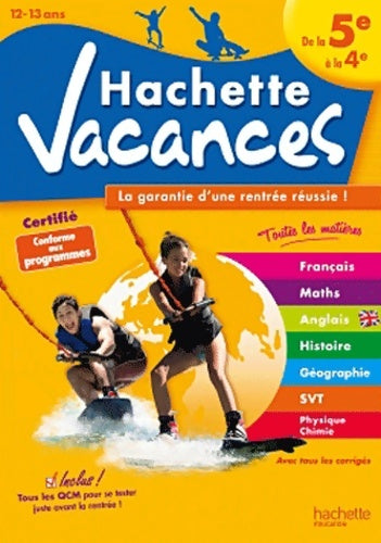 Livrenpoche : Hachette vacances : De la 5e à la 4e - Brigitte Réauté - Livre