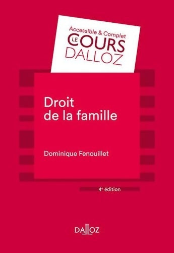 Livrenpoche : Droit de la famille 4ed - Dominique Fenouillet - Livre