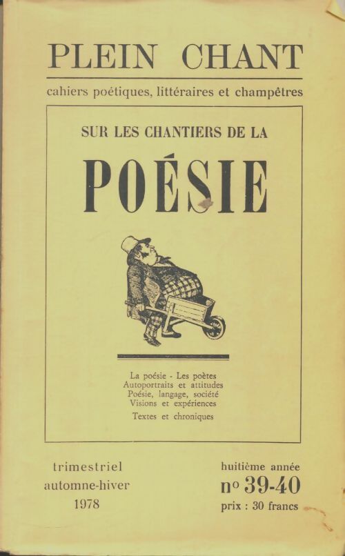Livrenpoche : Plein chant 8e année n°39-40 - Collectif - Livre