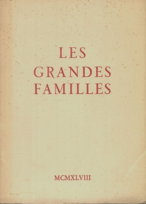 Livrenpoche : La fin des hommes Tome I : Les grandes familles - Maurice Druon - Livre