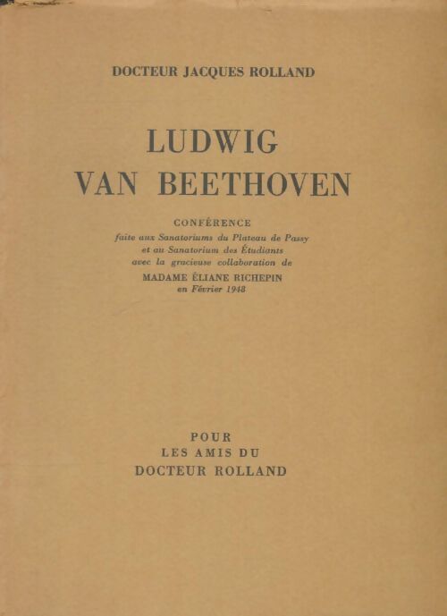 Livrenpoche : Ludwig Van Beethoven - Jacques Rolland - Livre