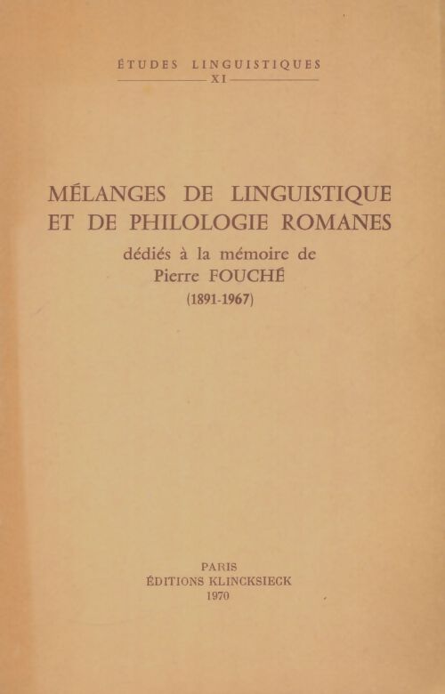 Livrenpoche : Mélanges de linguistique et de philologie romanes - Georges Matoré - Livre