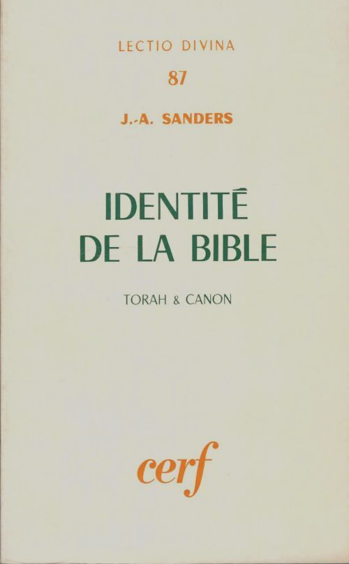 Livrenpoche : Identité de la bible - James Sanders - Livre