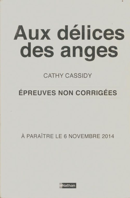 Livrenpoche : Aux délices des anges - Cathy Cassidy - Livre