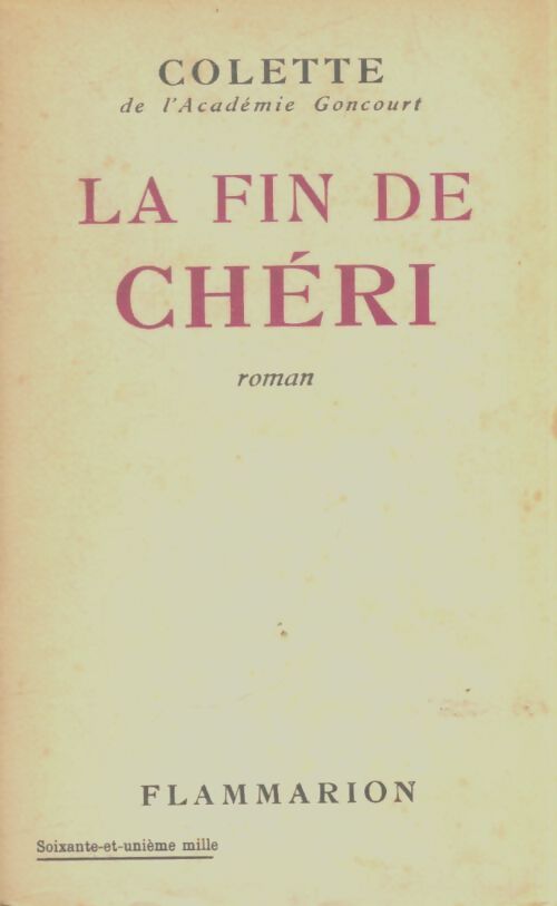 Livrenpoche : La fin de Chéri - Colette - Livre