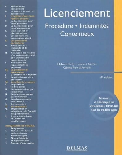 Livrenpoche : Licenciement : Procédure - Indemnités - Contentieux - Hubert Flichy - Livre