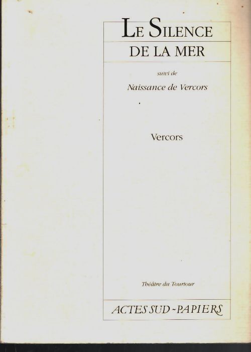 Livrenpoche : Le silence de la mer - Vercors - Livre